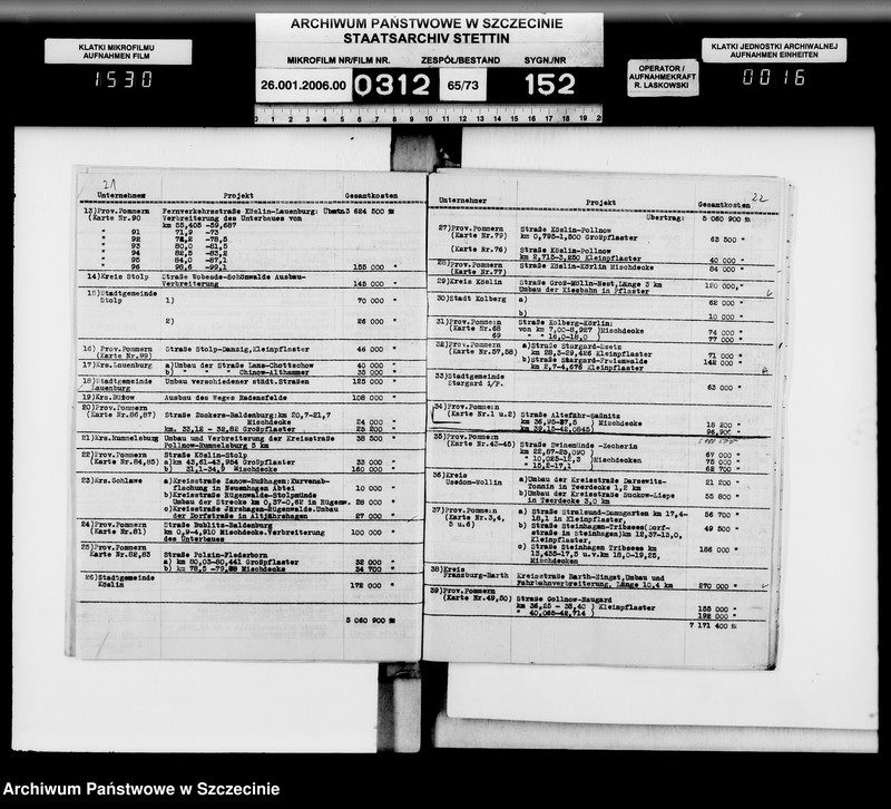 Obraz 16 z jednostki "Arbeitsbeschaffungsprogramm - Strassenausbau, vol. I gen."