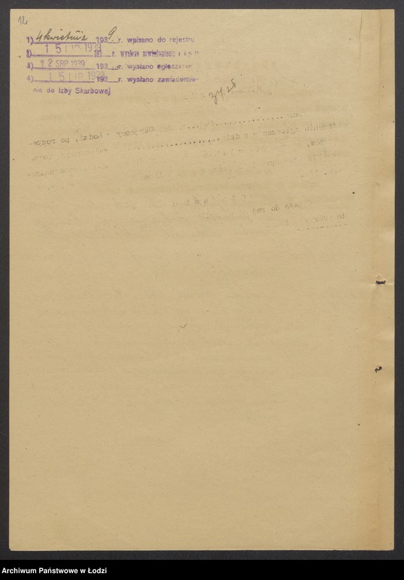 Obraz 14 z jednostki "Mordcha Jojne Scharfsztejn, Chaskiel Sztrozberg – sprzedaż towarów włókienniczych własnego wyrobu"