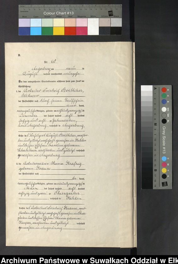 image.from.unit.number "[Heirats - Register (Neben - Register) Standesamt Angerburg einschl. der Bezirke, Gr. Strengeln, Prinowen und Kehlen Kreis Angerburg] No 60 bis 120"