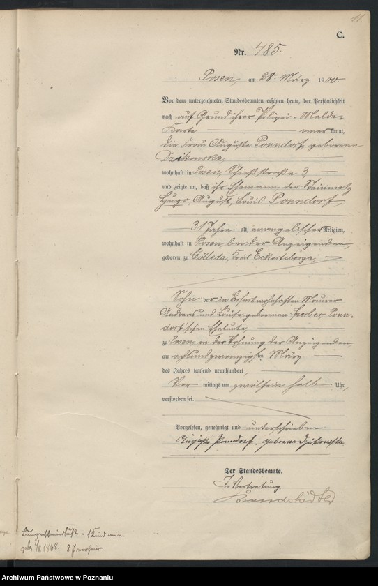 Obraz 14 z jednostki "Księga miejscowa zgonów"