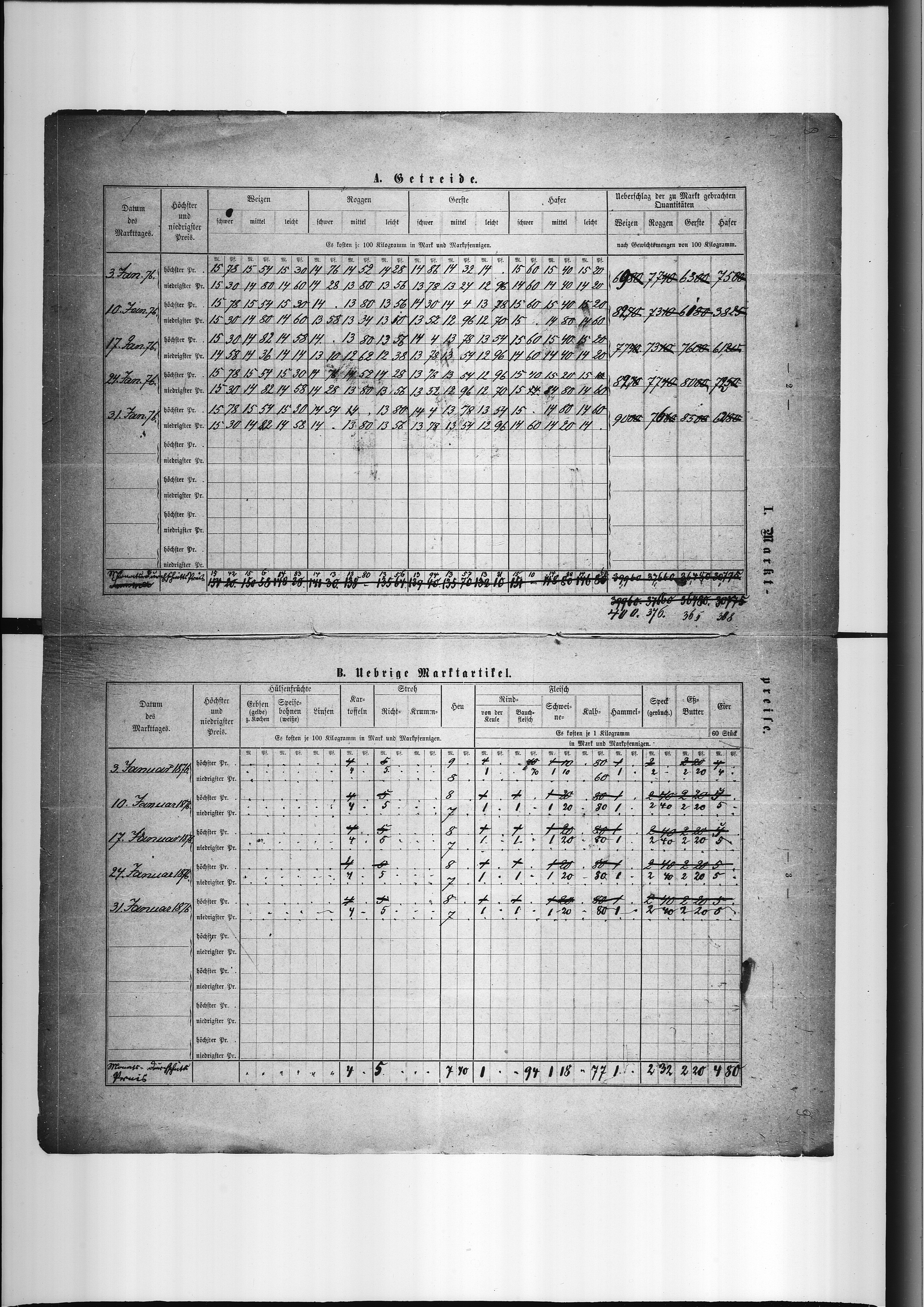 Obraz 10 z jednostki "Acta des Magistrats zu Oppeln betreffend Marktpreis-Tabellen"
