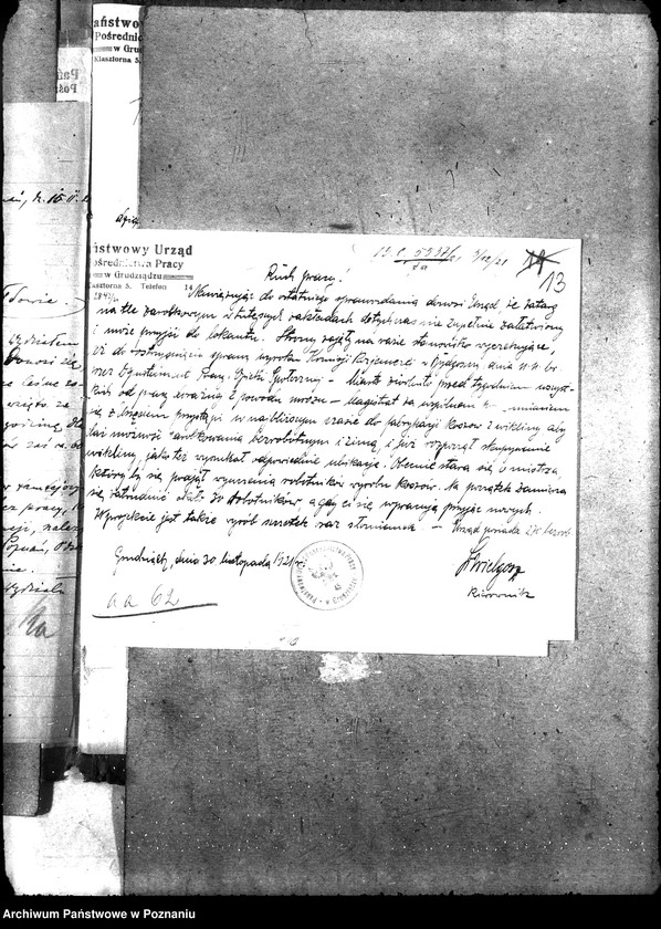 Obraz 17 z jednostki "[Wnioski i korespondencja w sprawie zatrudnienia bezrobotnych]"