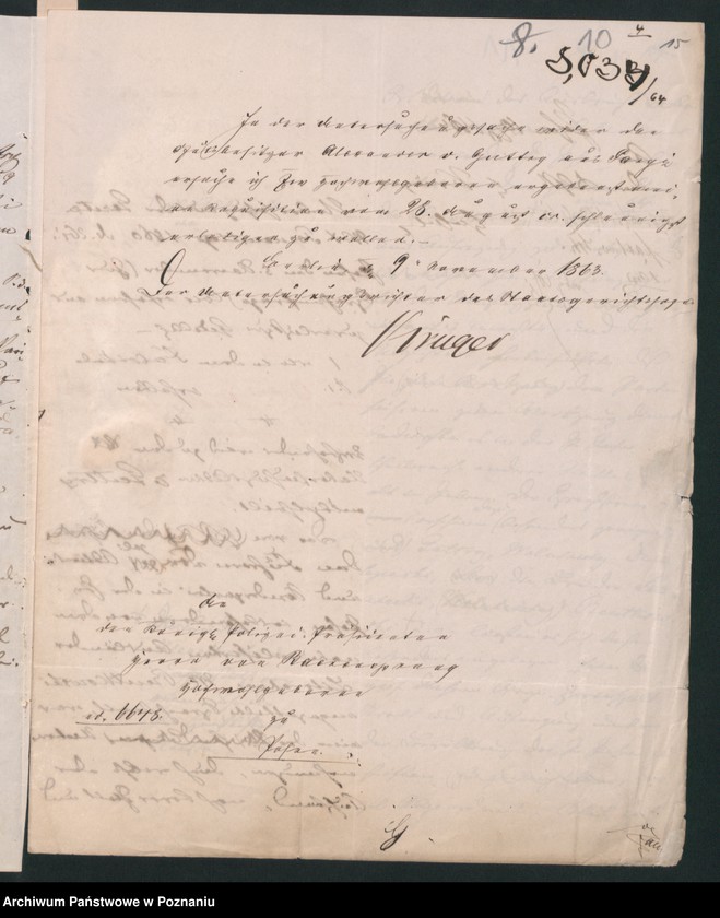 Obraz 13 z jednostki "A. betr. Alexander von Guttry, Gutsbesitzer auch Johann Kurzyna in Paris"