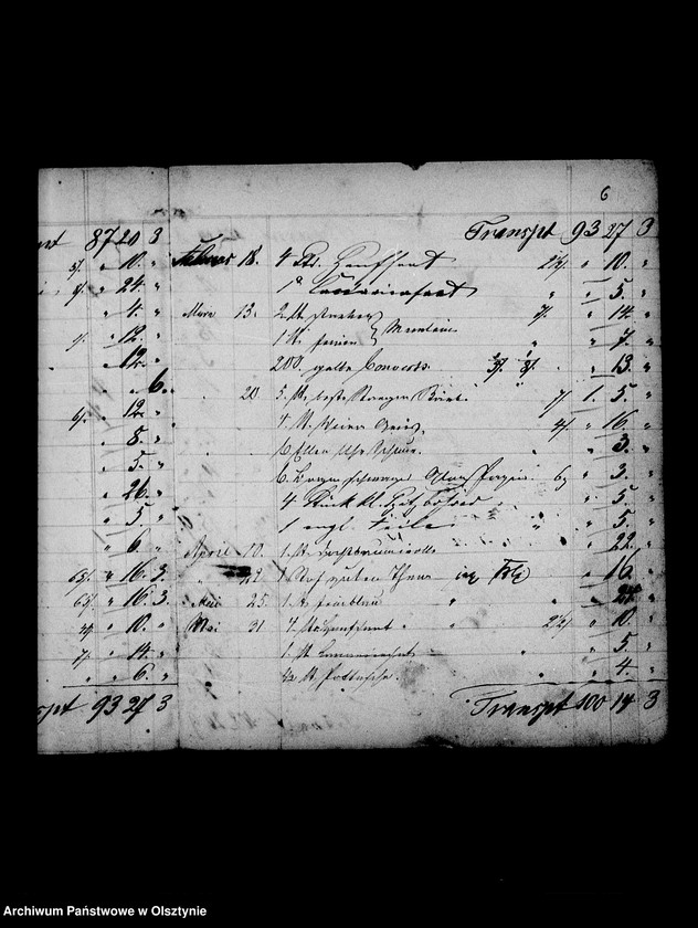 image.from.unit.number "Conto- Buch des Kaufmanns Rohrer in Angerburg für die Frau Gfin Lehndorff, Steinort"
