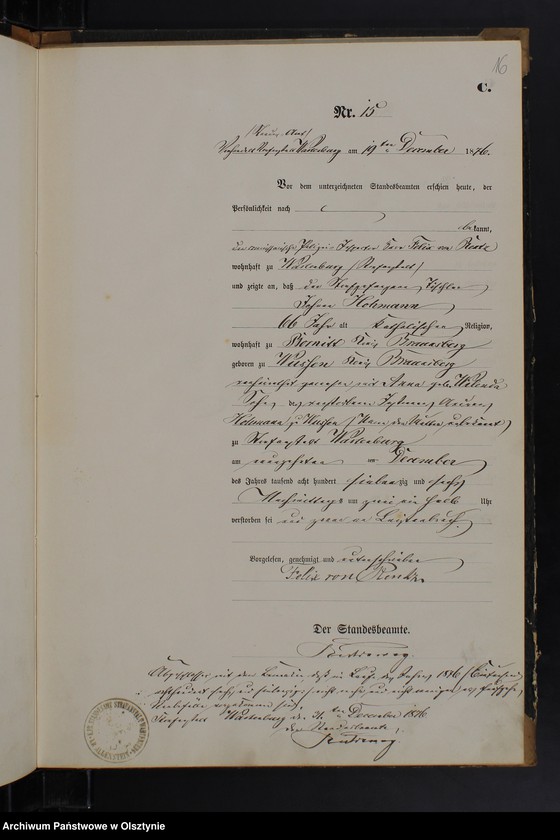 image.from.unit.number "Sterbe-Haupt-Register Nr 1 - 15"