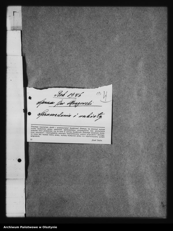 image.from.unit.number "Sprawozdania i ankiety szkód wojennych pow. Morąg i Mrągowo"
