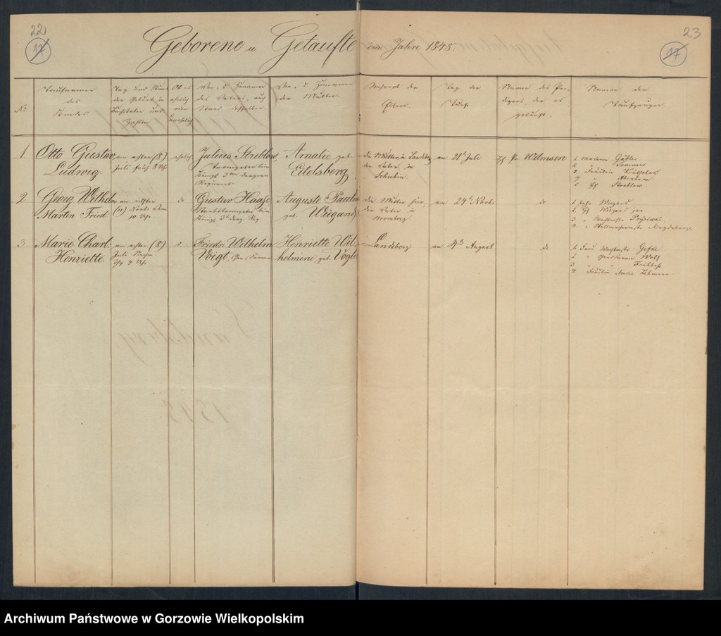 image.from.unit.number "Duplikate des Militär-Kirchenbuches zu Landsberg an der Warthe (dotyczy 3 und 4 Eskadron des König. 3 Dragoner Regiment, 3 Bataillon des 8 Landwehrregiment, III Dragonerregiment und der Landgensarmerie der III Brigade, 2 Königl. Dragonerregiment"