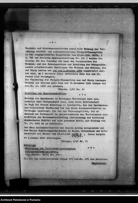 Obraz 13 z jednostki "Rundschreiben der Sparkassen und Giroverbandes Wartheland"