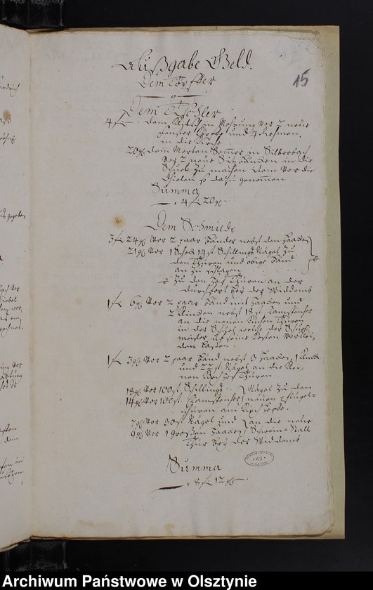 image.from.unit.number "Jahr Rechnung der Silberbachschen Kirchen"
