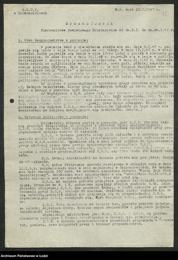 Obraz 17 z jednostki "Wybory do Sejmu okręg VII Skierniewice [- sprawozdania z przebiegu akcji wyborczej i głosowania, składy osobowe Obwodowych Komisji Wyborczych]"