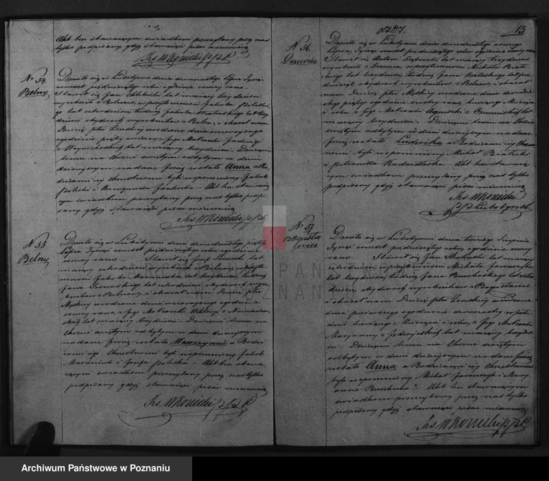 Obraz 15 z jednostki "Dowody urodzonych, zaślubionych i zmarłych"