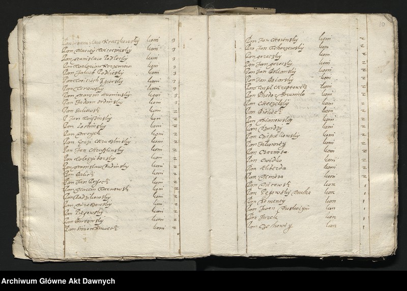 image.from.unit.number "Zbiór pism rozmaitych Wydziału Wojskowego tyczących, w. XVI - XVIII"