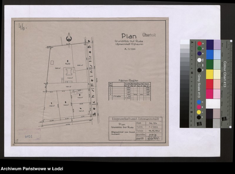 Obraz 1 z jednostki "Plan Grundstück Gut-Ruda Litzmannstadt - Erzhausen"