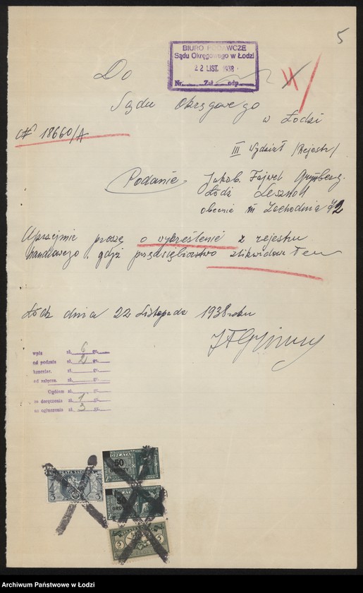 Obraz 7 z jednostki "Jakób Fajwel Grynberg – drobna sprzedaż drzewa"