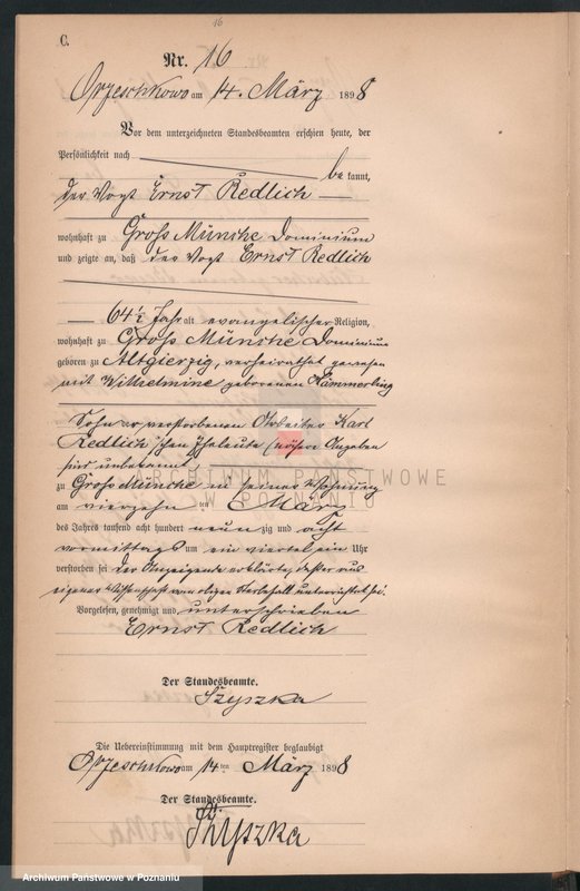 Obraz 19 z jednostki "Księga zgonów"