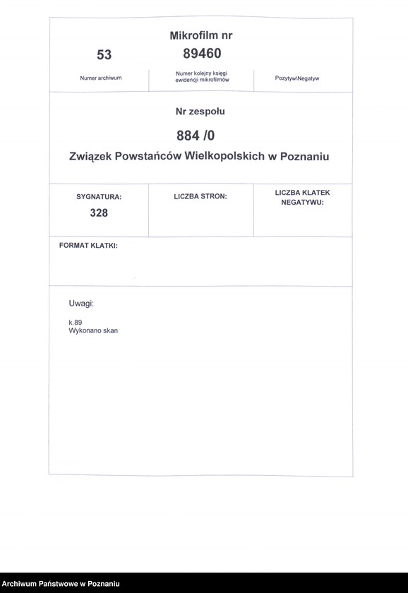 Obraz 2 z jednostki "Słupia Kapitulna, powiat Rawicz - indywidualne zaświadczenia o uczestnictwie w powstaniu."