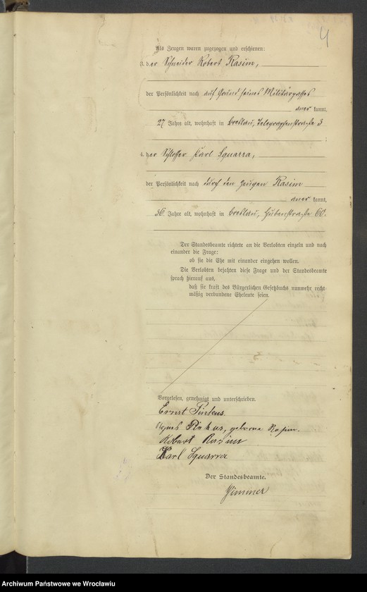 image.from.unit.number "Heiraths-Haupt-Register Breslau IV 1900 Band 2"