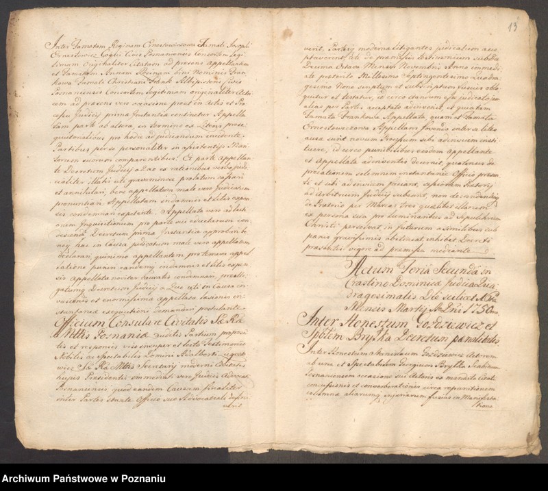 Obraz 16 z jednostki "Acta coram officio consulario Posnaniensi."