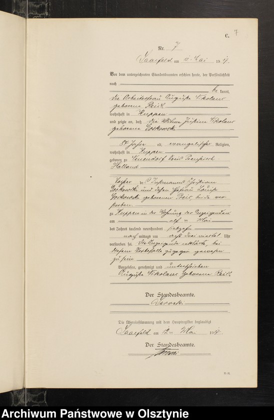 image.from.unit.number "Sterbe-Neben-Register Nr 1 - 21"