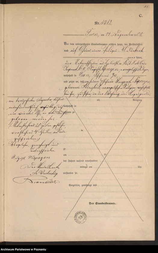 Obraz 17 z jednostki "Księga miejscowa zgonów tom VII"