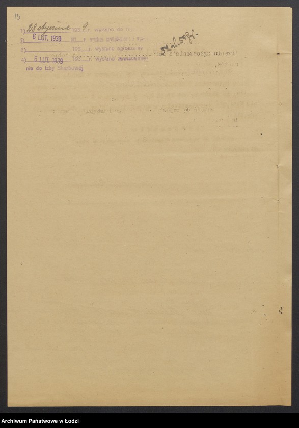 Obraz 15 z jednostki "„Ka-Ge” – Izaak Szulim Król, SzlamaGrynbaum, Szmul Koplowicz, Icek – Majer Grynbaum – wyrób materiałów kołdrowych"