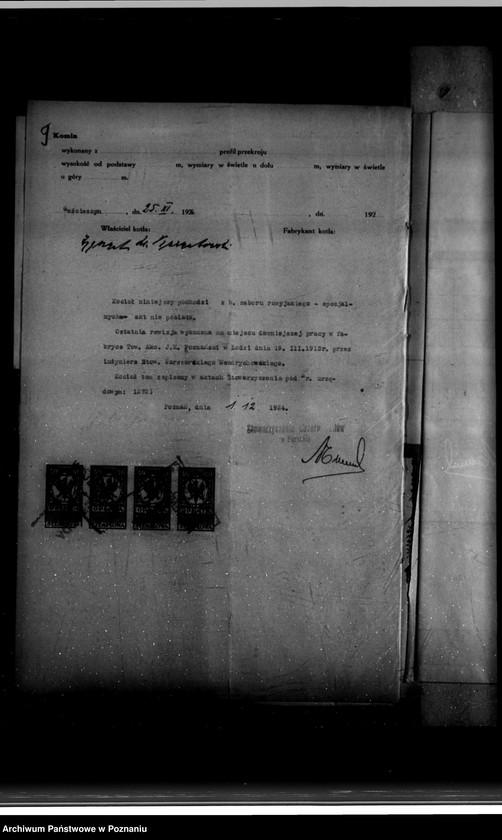 Obraz 13 z jednostki "Gorzelnia Majętności Gościeszyn powiat wolsztyński własność Hr Z. Kurnatowskiego nr woj. kotła 4958"