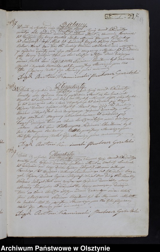 image.from.unit.number "Duplikat Aktów Urodzenia, Zaślubień, Zeńścia na Rok 1844 z Parafii Grzebskiej"