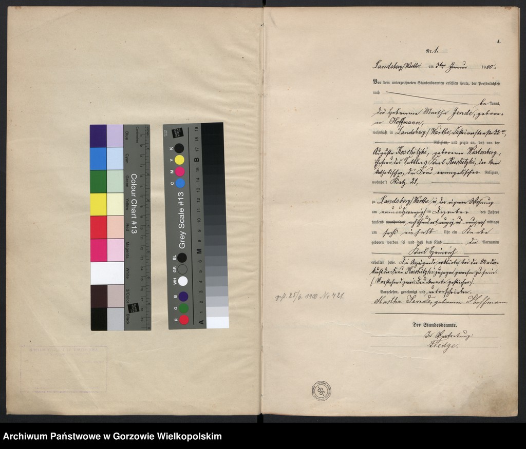 Obraz 4 z jednostki "Geburts Register"