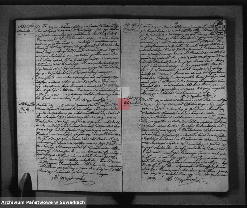 image.from.unit.number "Duplikat do zapisywania Aktów Urodzonych Zaślubionych i Zmarłych w Parafii Filipowskiey na rok 1847-my"