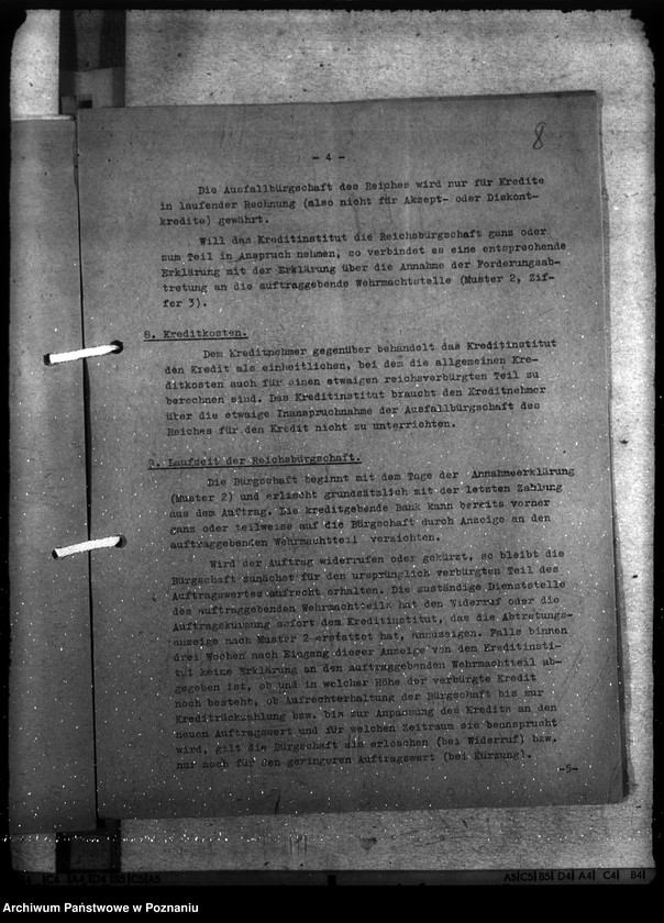 Obraz 12 z jednostki "Reichswirtschaftshilfe und Finanzierung von Wehrmachtsanträgen"