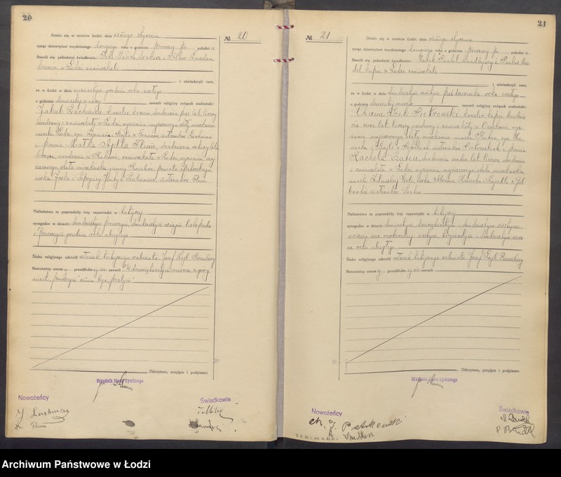 Obraz 13 z jednostki "Akta małżeństw od numeru 1 do numeru 700"