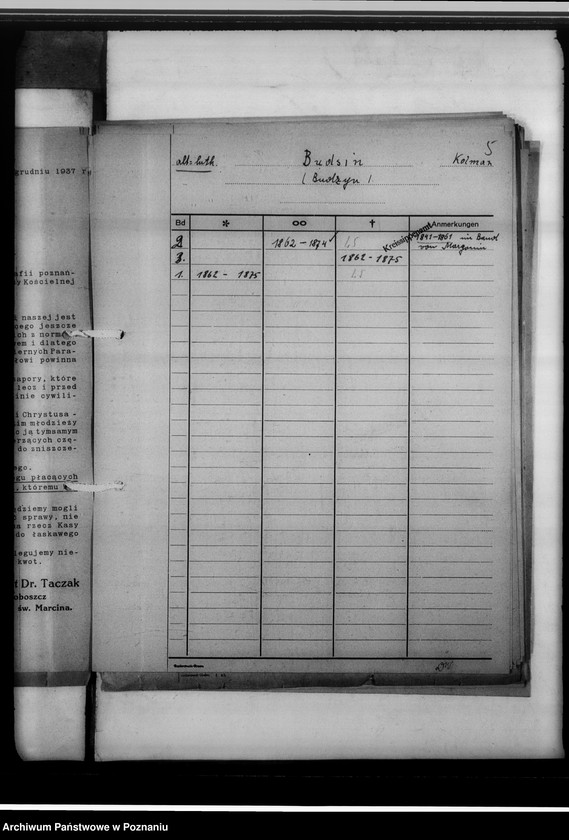 image.from.unit.number "Bücher evangelischer Kirchen, Altlutheraner, katholischer Kirchen, Zivilstandsregister, Seelenlisten Kreis Kolmar [powiat chodzieski]"