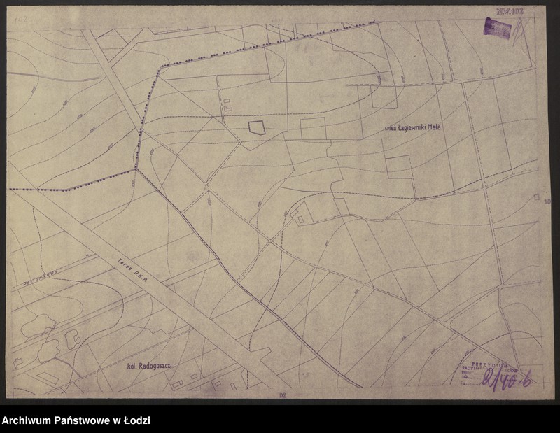Obraz 10 z jednostki "Plan m. Łodzi 1:2000, odbitka. Sekcja NW102"