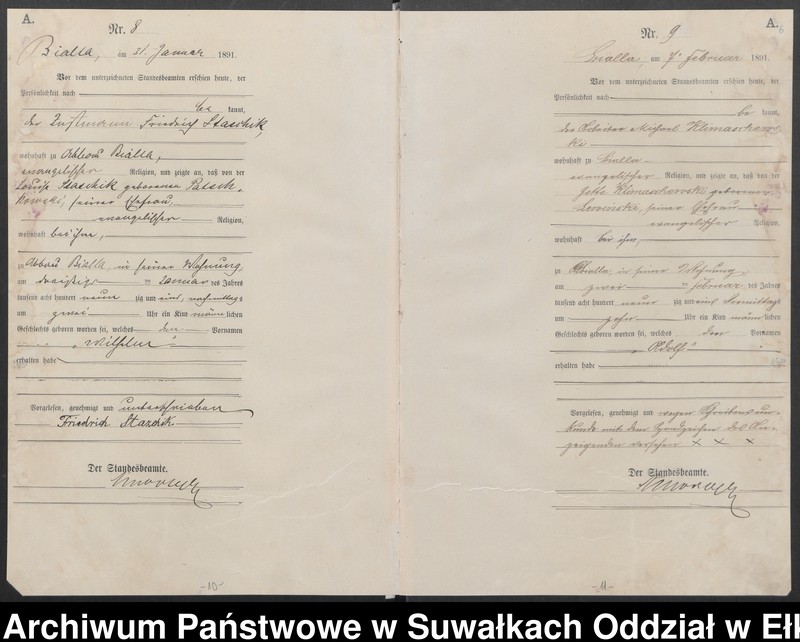 image.from.unit.number "Geburts-Haupt-Register des Königlichen Preussischen Standes-Amtes Bialla Kreis Johannisburg"