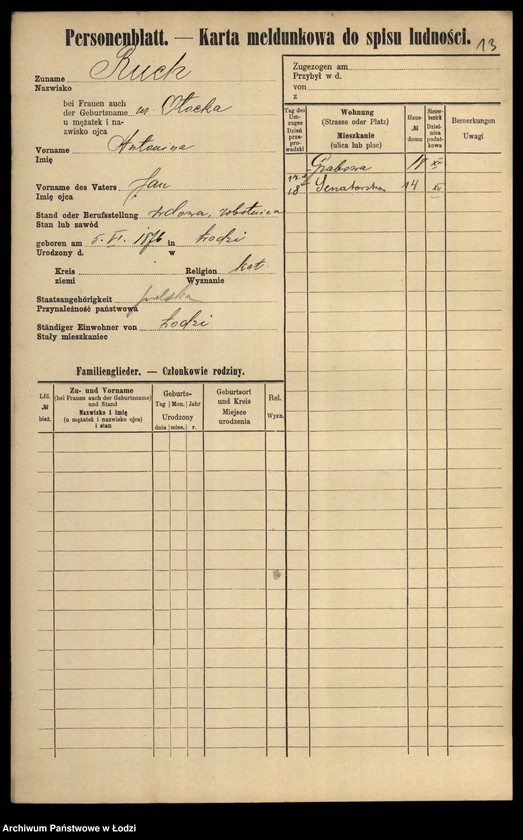 Obraz 15 z jednostki "[Spis ludności Łodzi] Rubisz-Rudolf"