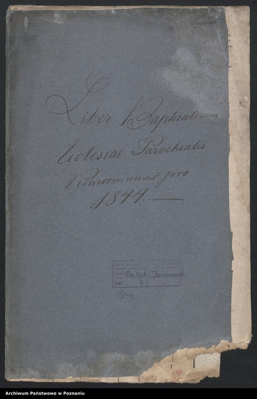 image.from.team "Akta stanu cywilnego Parafii Rzymskokatolickiej Komorniki (pow. poznański)"