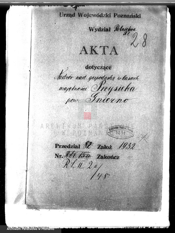 Obraz 4 z jednostki "Nadzór nad gospodarką w lasach majętności Przysieka powiecie gnieźnieńskim"