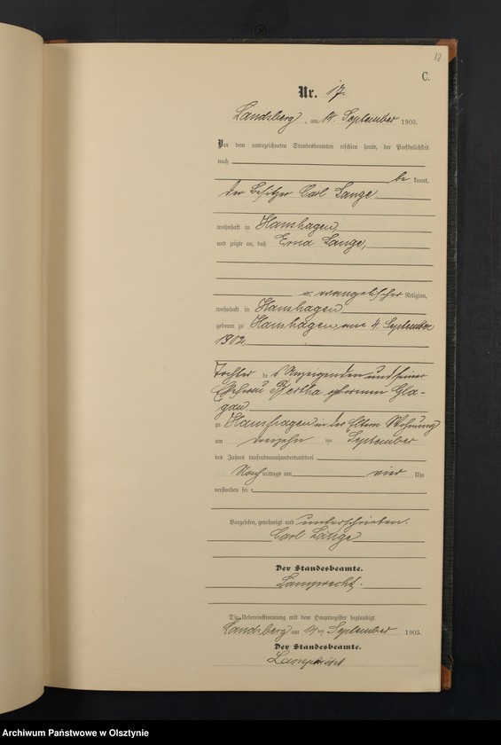 image.from.unit.number "Sterbe-Neben-Register Nr 1 - 25"