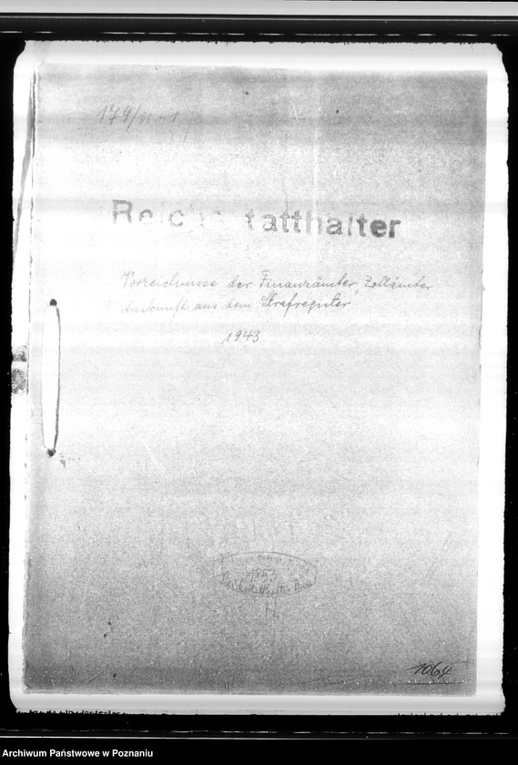 Obraz 4 z jednostki "Verzeichnisse der Finanzämter, Zollämter. Auskunft aus dem Strafregister"