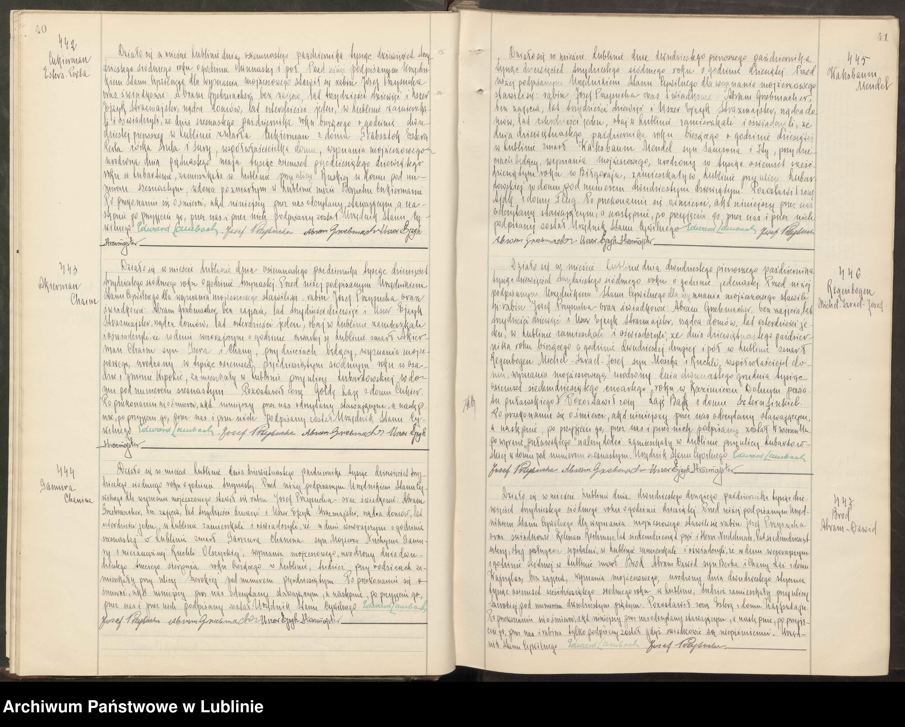 Skan z jednostki: Księga zgonów