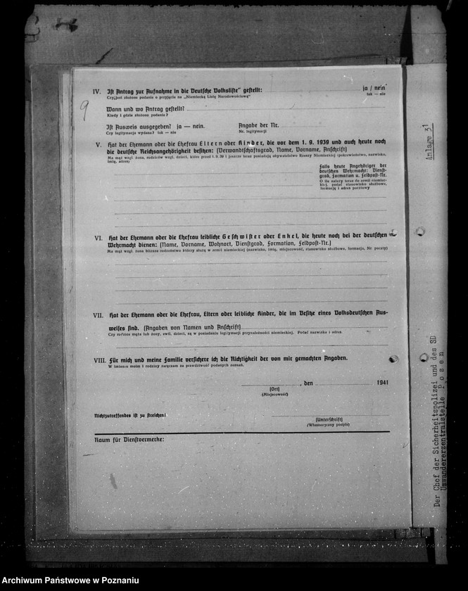 Obraz 15 z jednostki "Vorläufiger Abschlussbericht über die Probeerfassung der Polen im Warthegau"