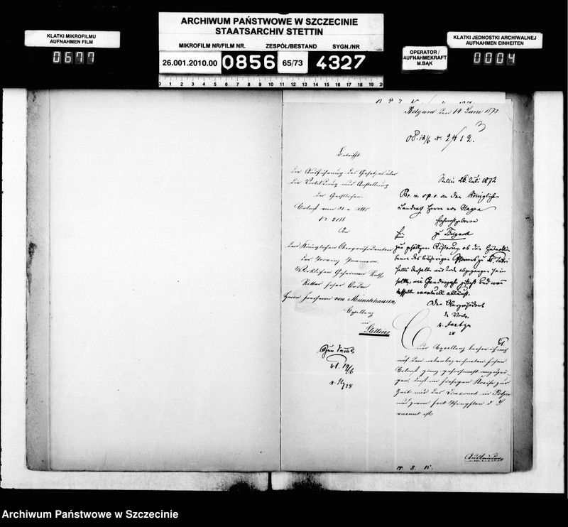 image.from.unit.number "Kontrolle über die Anstellung der Geistlichen in Folge des Gesetzes vom 11. Mai 1873 im Kreise Belgard"