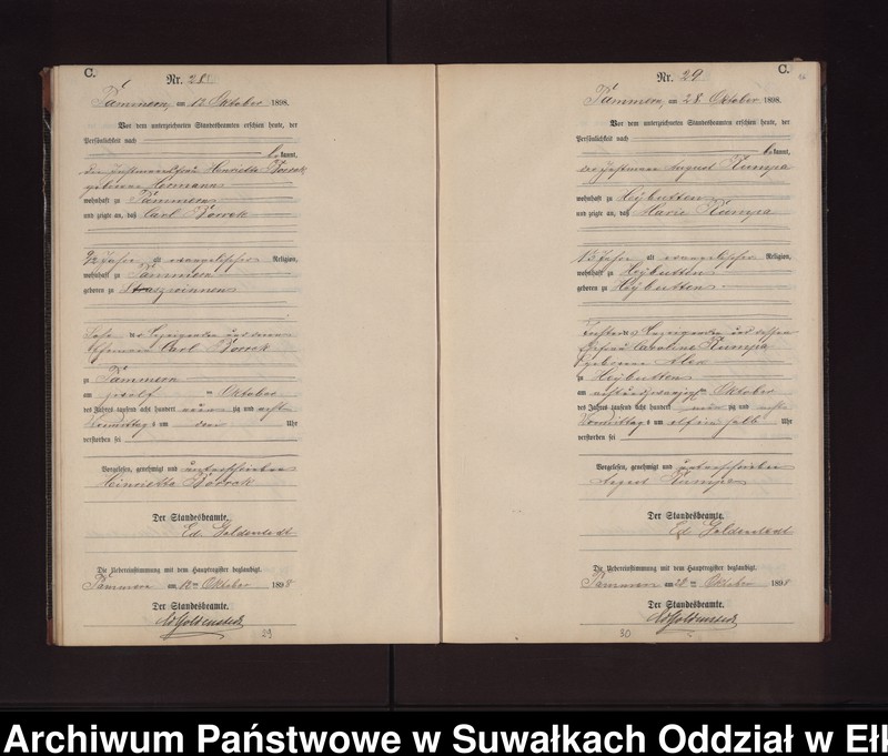 image.from.unit.number "Sterbe-Neben-Register des Preussischen Standes-Amtes Neuhoff Kreis Loetzen"