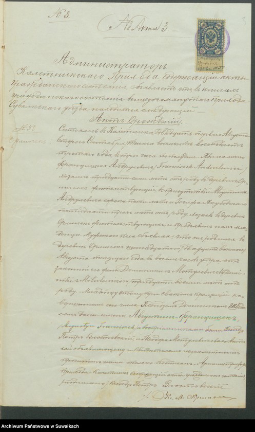 Obraz 5 z jednostki "Dokumenty predstavlennyja k bračnym aktam Punskago Rimsko-Katličeskago prichoda za 1904 g."