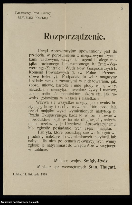 Obraz 9 z kolekcji "Palkaty, odezwy, obwieszczenia111"