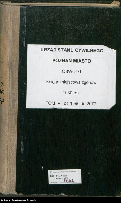 Obraz 2 z jednostki "Księga miejscowa zgonów tom IV [Rejestr główny zgonów]"