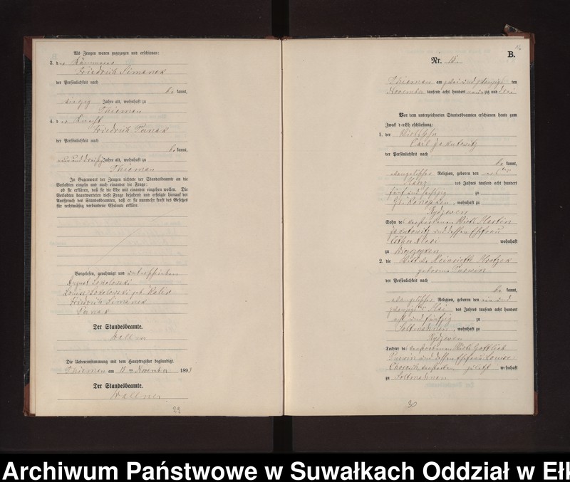 image.from.unit.number "Heiraths-Neben-Register des Preussischen Standes-Amtes Rydzewen Kreis Loetzen"