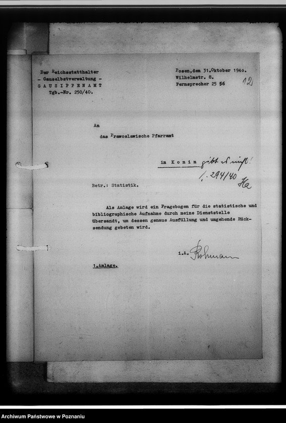 Obraz 16 z jednostki "Orthodoxe. Kirchenbücher im Warschauer Konsistorium"