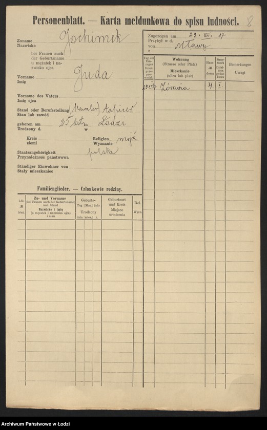 image.from.unit.number "[Spis ludności Łodzi] Joachimek - Joskoszek"