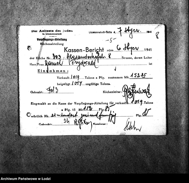 Obraz 11 z jednostki "[Kuchnia nr 303, ul. Limanowskiego 8. Kuchnia, ul. Limanowskigo 22. Kuchnia nr 305, ul. Limanowskiego 26. Kuchnia nr 341, ul. Limanowskiego 28. Działalność kuchni, personel, konsumenci, kontrole]"